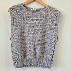 Vintage TR Bentley 80s Knit Grey Vest